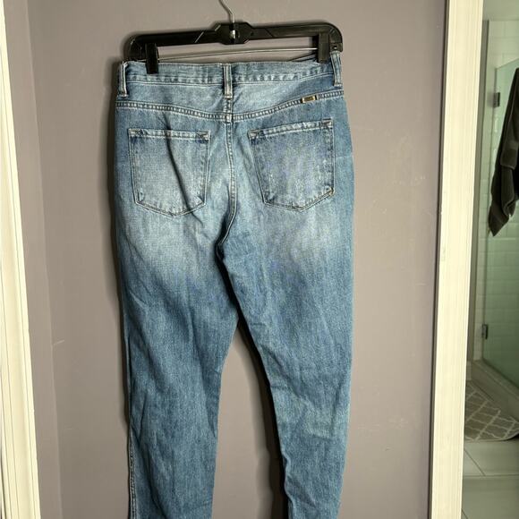 Kancan Medium Wash High Rise Distressed Jeans Paint Splatter Size 7/27 - Picture 4 of 9